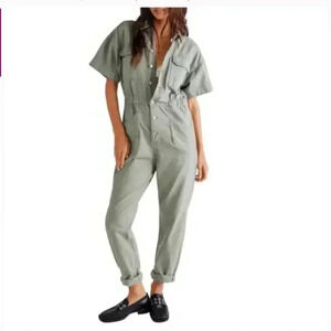 We The Free Olive Jumpsuit